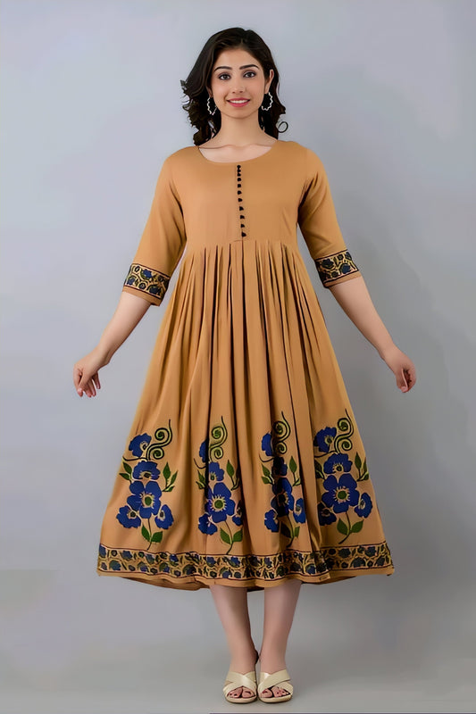 🌸 Stylish Printed Anarkali Kurta! 💃
