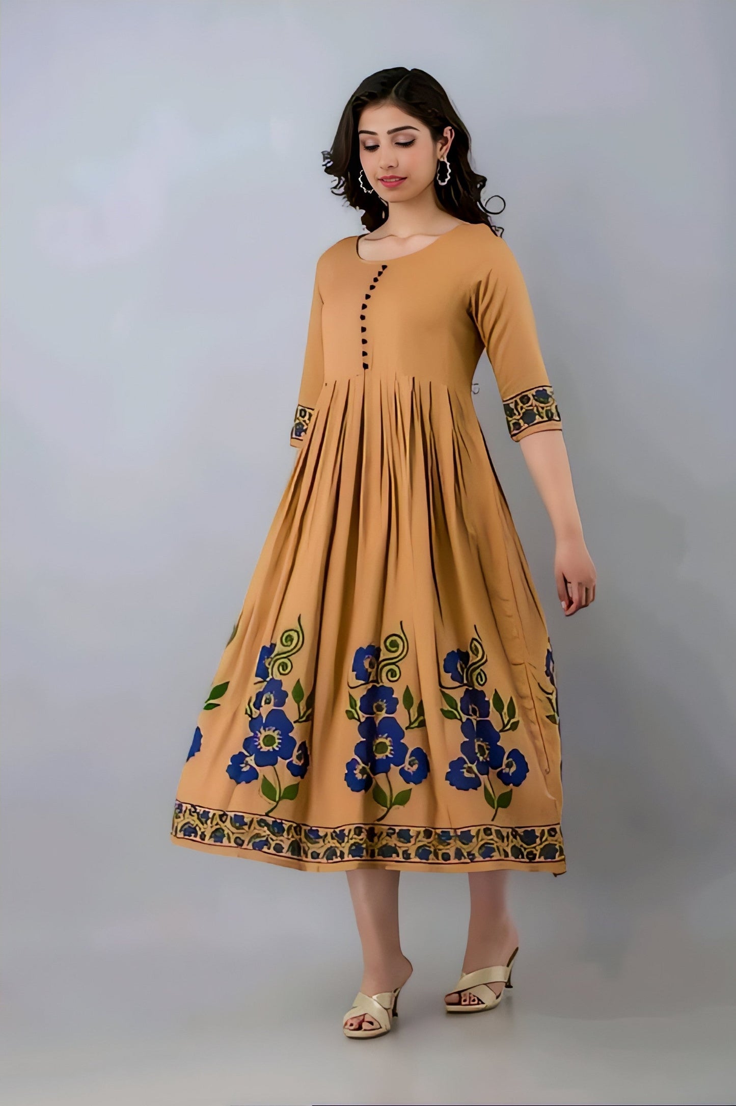 🌸 Stylish Printed Anarkali Kurta! 💃
