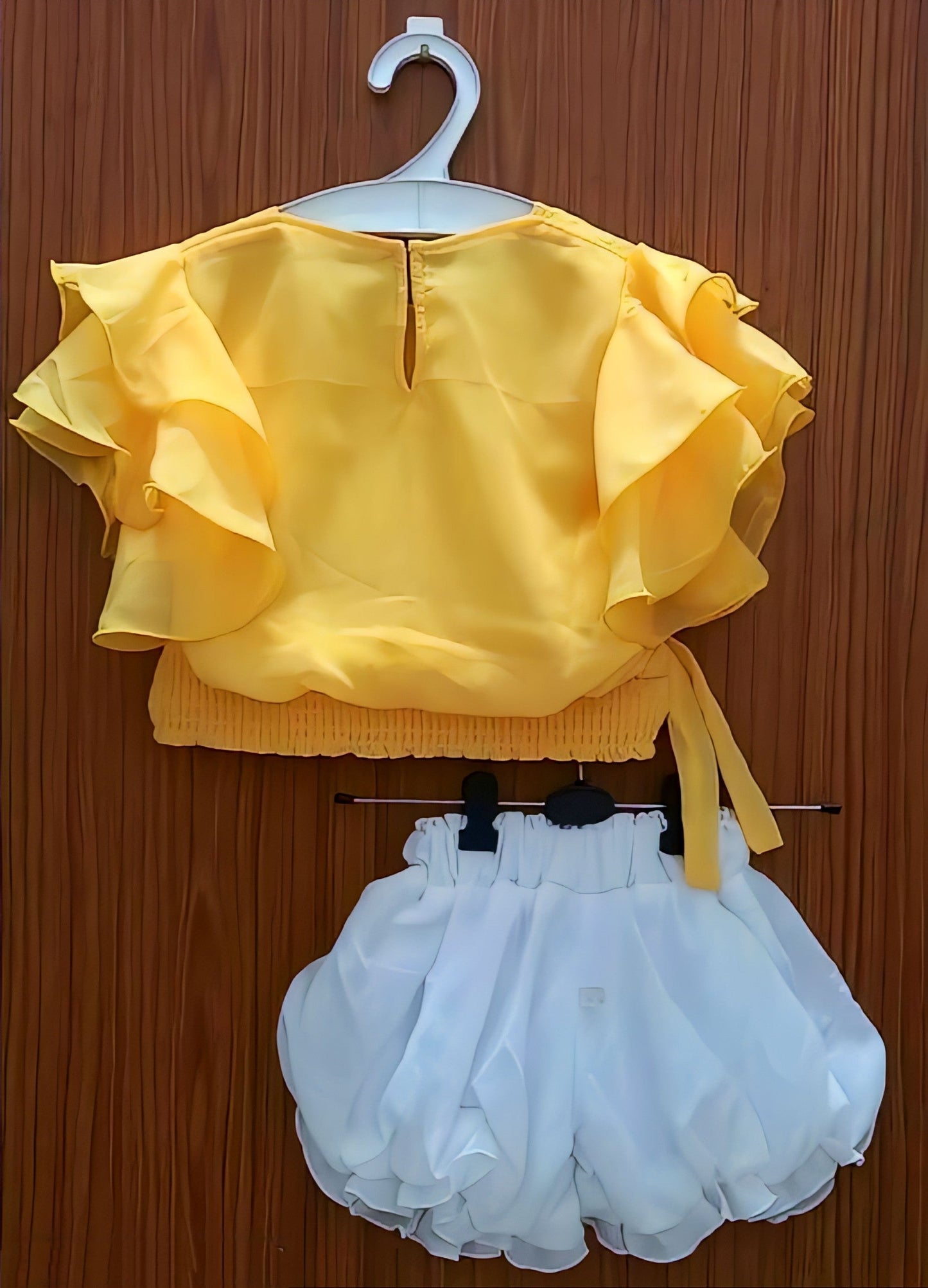 Chiffon Crop Top and Ballon Shorts For Baby Girls